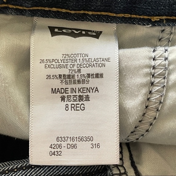 Levi’s Girls Jeans Boyfriend 8 Regular Distressed - Picture 8 of 8